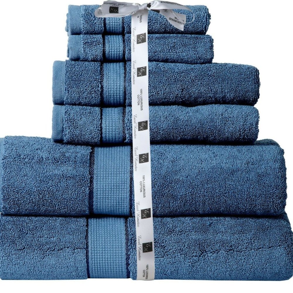 100% Cotton Bath Towels 600 GSM 6PC